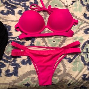 VS hot pink bikini set